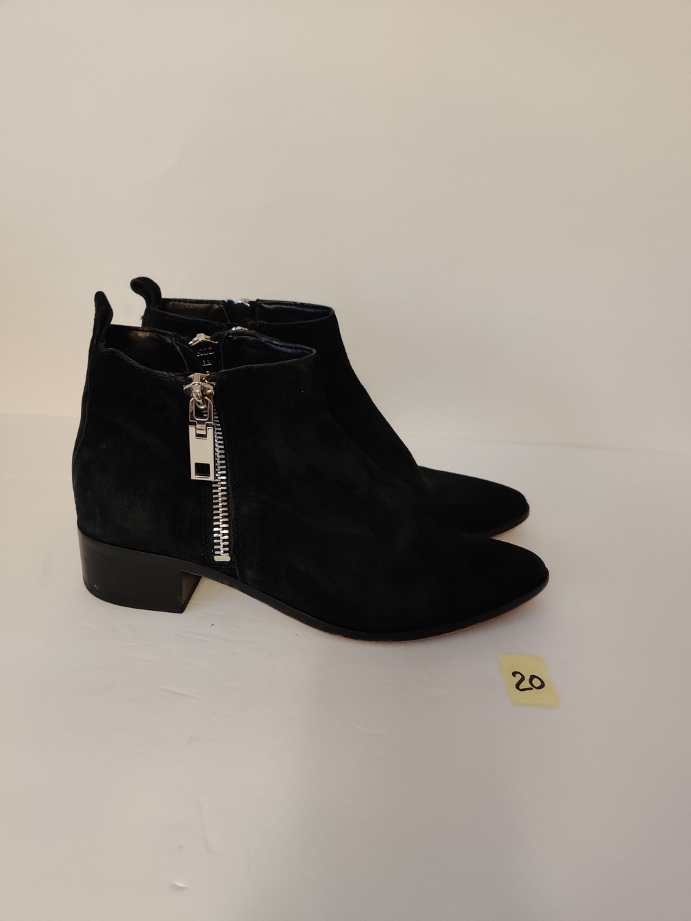 Dolce Vita Black Suede Ankle Boots with Side Zip 8.5